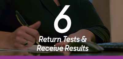 Step 6 Return Tests and Receive Results