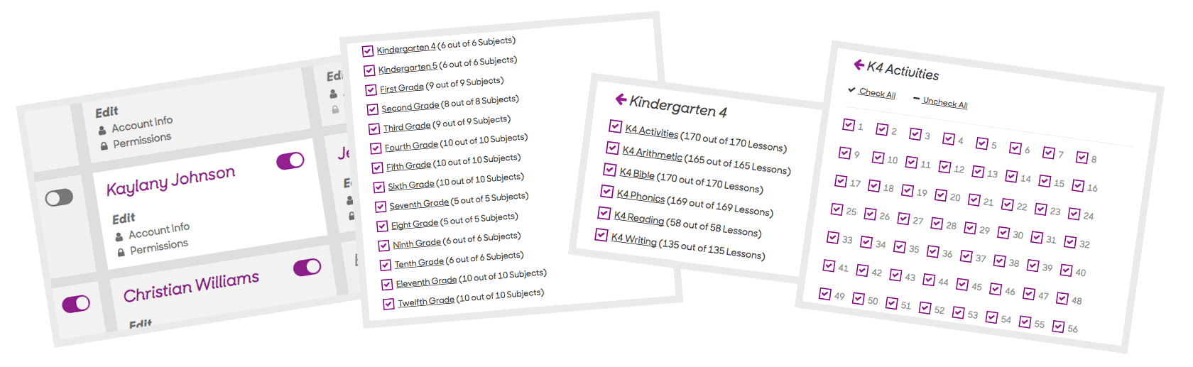 Abeka Homeschool Dashboard