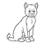 Gray Cat Line PNG