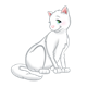 White Cat sitting