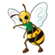 Bee with a green shirt