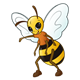 Bee with an orange shirt