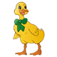 Yellow Duck with a green bow