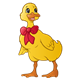 Yellow Duck with a red bow