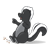 Skunk Stopping Color PNG