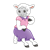 White Sheep Color PNG