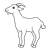 Brown Goat Line PNG