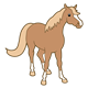 Light Brown Horse with tan mane and tail