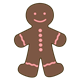 Gingerbread Man with pink icing