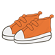 Tennis Shoes orange with white soles