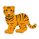 Orange Tiger with black stripes