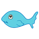Blue Fish with a small tail fin