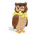 Winking Owl Color PNG