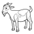 Spotted Goat Line PNG