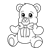 Teddy Bear Line PNG