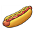 Hot Dog in Bun Color PDF