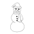 Snowman Line PNG