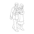 Couple Walking Line PNG