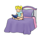 Girl Reading on a bed
