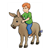 Boy Riding Mule Color PDF