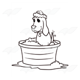 Dog in Tub