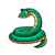 Coiled Green Snake Color PDF