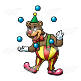 Juggling Clown Bear