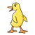 Standing Yellow Duck Color PNG