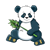 Panda Bear Color PNG