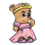 Princess Teddy Bear Color PNG