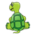 Sitting Green Turtle Color PNG