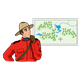 Canadian Mountie looking at a map