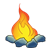 Stone Campfire Color PNG