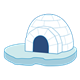 Igloo on an iceberg