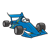 Blue #3 Racecar Color PNG
