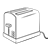 Silver Toaster Line PNG