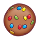 Chocolate Cookie with rainbow candies