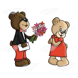 Bear Giving Flowers