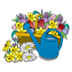 Flower Basket with watering can