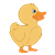 Short Yellow Duck Color PNG