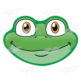 Green Frog Head