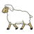 Smiling Sheep Color PNG