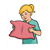 Girl Holding Pillow Color PDF