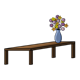 Coffee Table with a flower vase