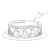 Frosting a Cake Line PNG