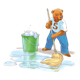 Bear 5 Mopping with puddle