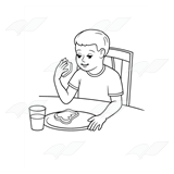Boy Eating Toast