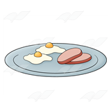 Ham and Eggs Plate