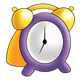 Alarm Clock purple and yellow