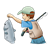 Boy with Fish Color PNG